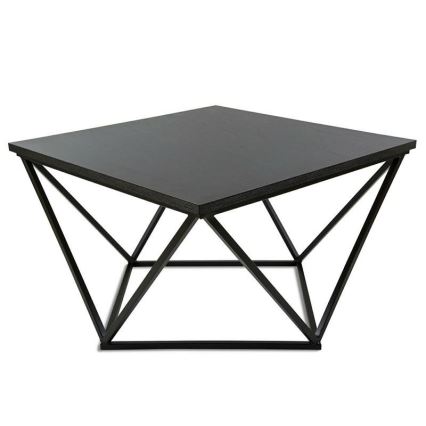 Mesa de centro CURVED 62x62 cm preto