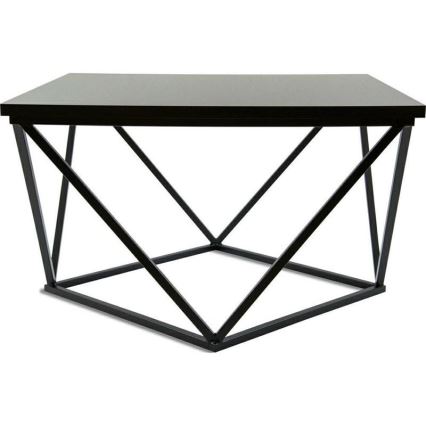Mesa de centro CURVED 62x62 cm preto