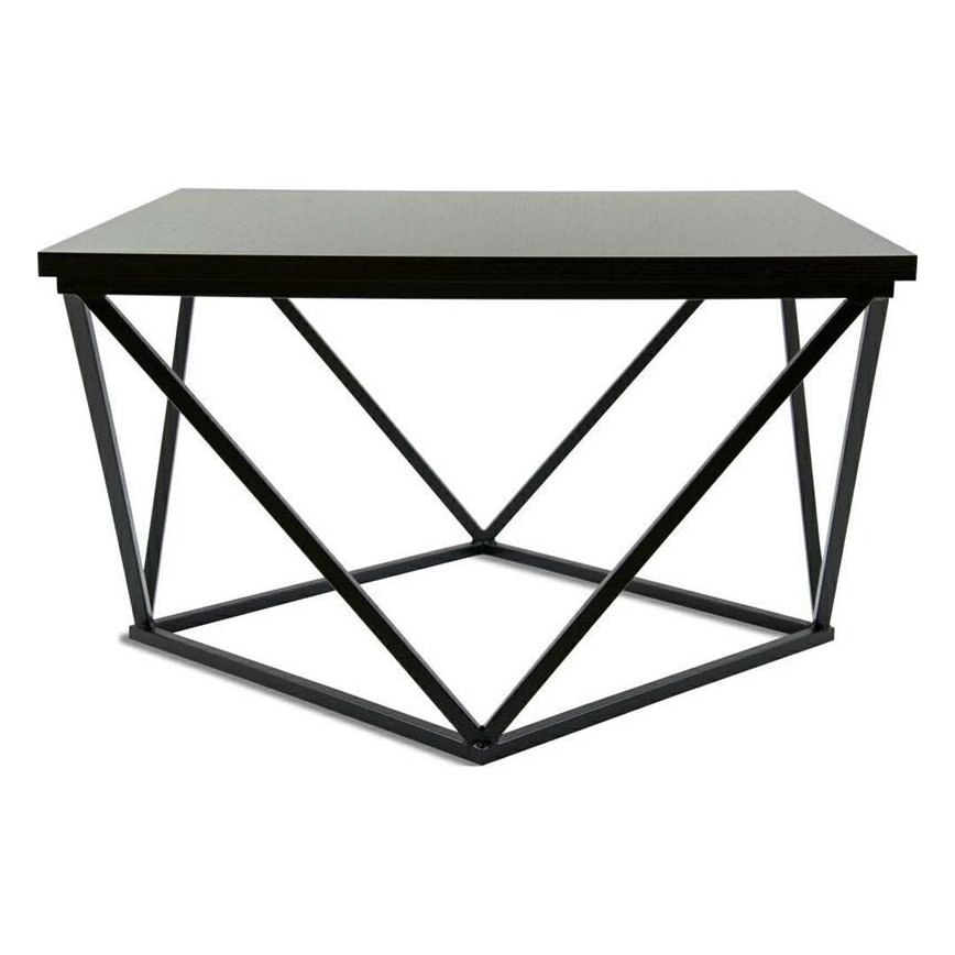 Mesa de centro CURVED 62x62 cm preto