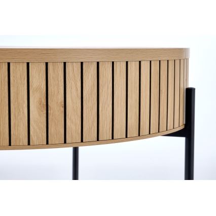 Mesa de centro DANTE, diâmetro 67 cm, castanho/preto