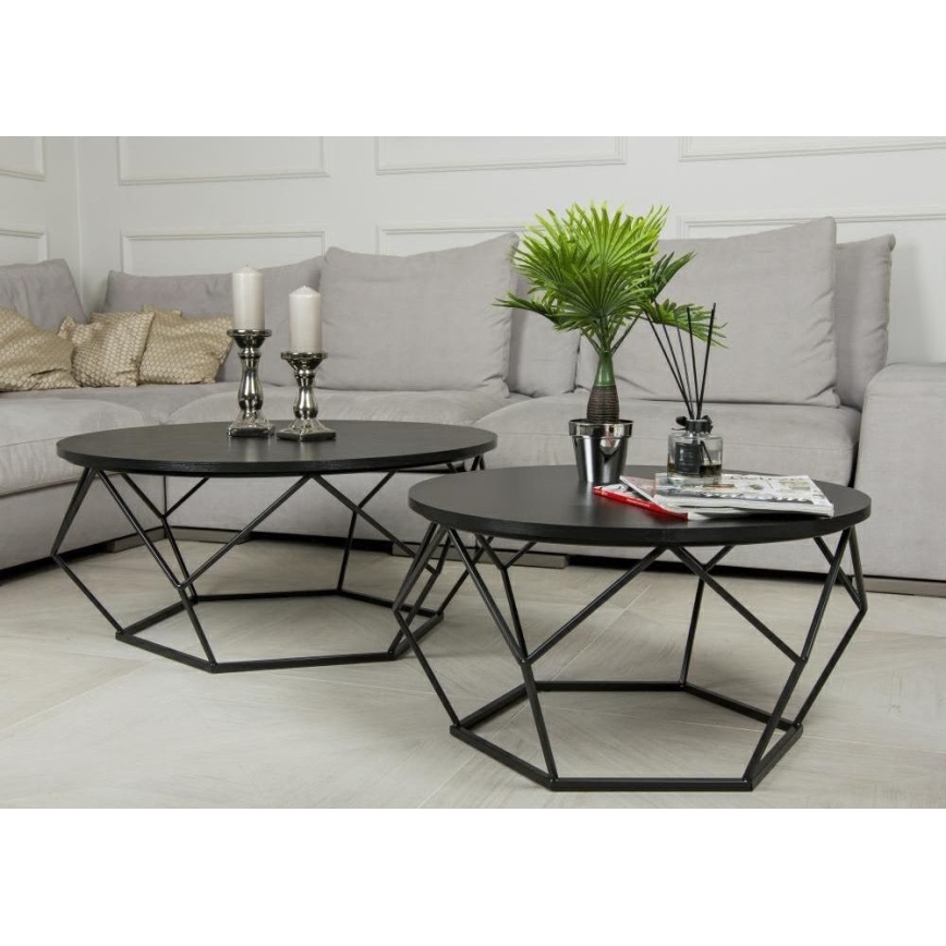 Mesa de centro DIAMANTE 40x70 cm preto