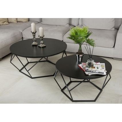 Mesa de centro DIAMANTE 40x70 cm preto