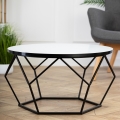 Mesa de centro DIAMOND 40x70 cm branco/preto