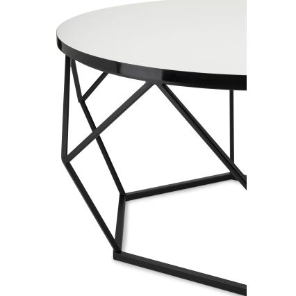 Mesa de centro DIAMOND 40x70 cm branco/preto