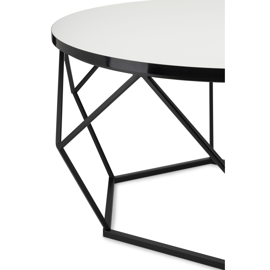 Mesa de centro DIAMOND 40x70 cm branco/preto