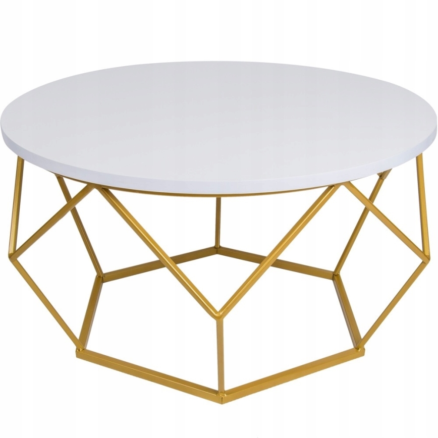 Mesa de centro DIAMOND 40x70 cm dourado/branco