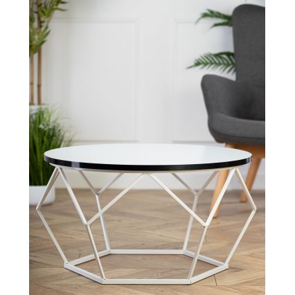 Mesa de centro DIAMOND 40x70 cm preto/branco