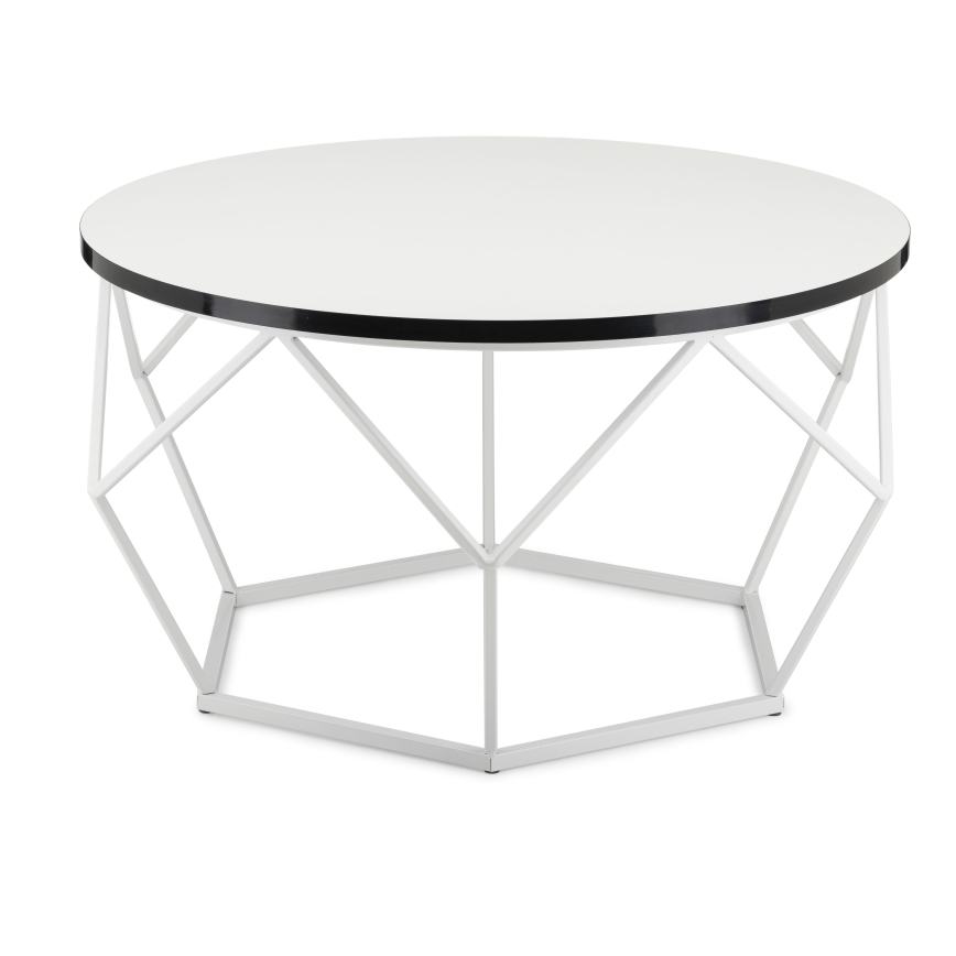 Mesa de centro DIAMOND 40x70 cm preto/branco