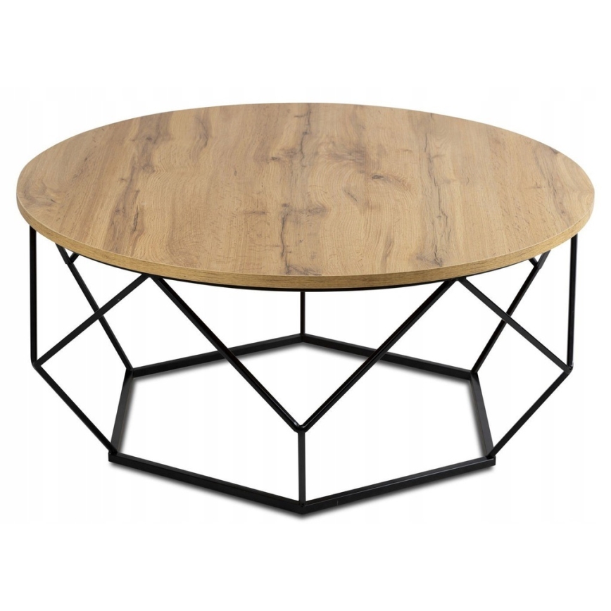 Mesa de centro DIAMOND 40x90 cm preto/castanho