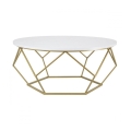Mesa de centro DIAMOND 41,5x90 cm dourado/branco