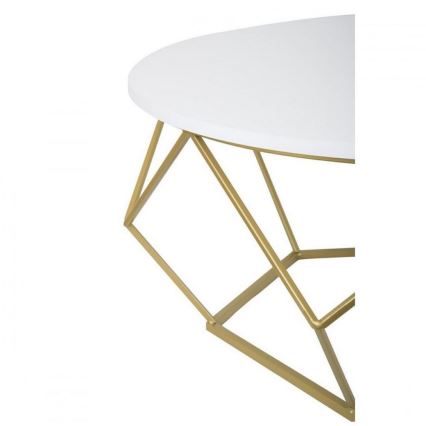 Mesa de centro DIAMOND 41,5x90 cm dourado/branco