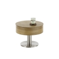 Mesa de centro ELEMENT com tampo elevável, diâmetro 60 cm, carvalho/prata