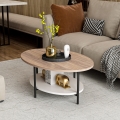 Mesa de centro ELIS 36x90 cm carvalho/branco