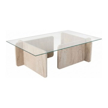 Mesa de centro ESCAPE 105x65 cm bege/transparente