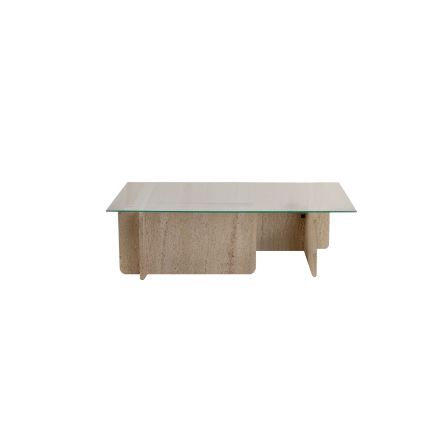 Mesa de centro ESCAPE 105x65 cm bege/transparente
