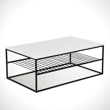 Mesa de centro ETNA 43x95 cm branco/preto