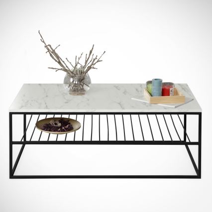 Mesa de centro ETNA 43x95 cm cinzento/preto