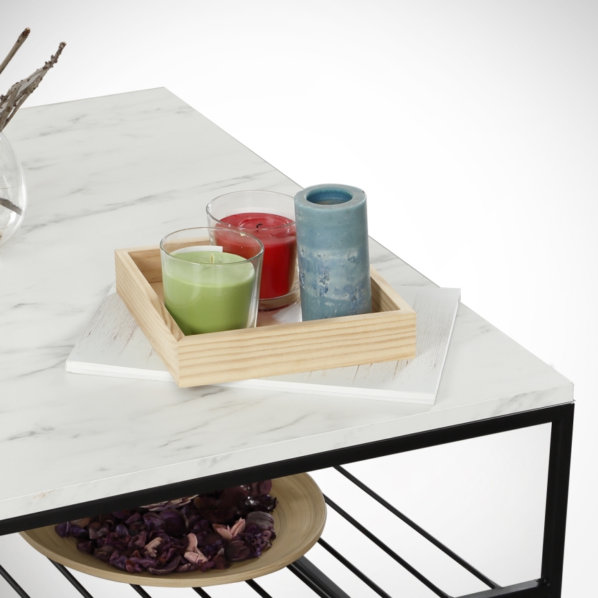 Mesa de centro ETNA 43x95 cm cinzento/preto