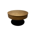 Mesa de centro extensível com tampo elevatório PURE diâmetro 80 cm carvalho/preto