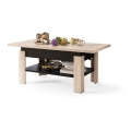 Mesa de centro extensível com tampo elevatório ROY 130/170x65 cm carvalho sonoma/preto