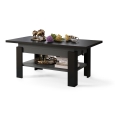 Mesa de centro extensível com tampo elevatório ROY 130/170x65 cm preto/antracite