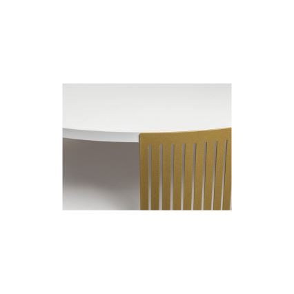 Mesa de centro FIKOLI 40x75 cm dourado/branco