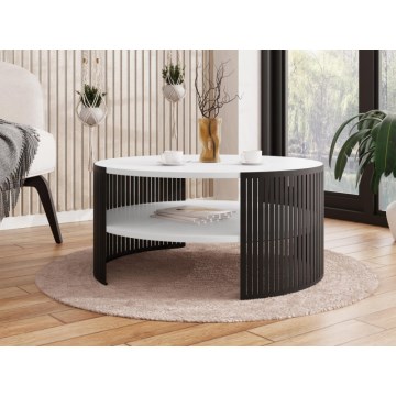 Mesa de centro FIKOLI 40x75 cm preto/branco