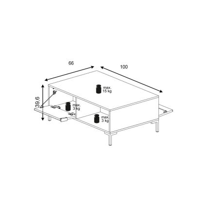 Mesa de centro FLOP preta