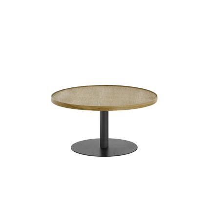 Mesa de centro FOCUS Ø 80 cm, carvalho/preto