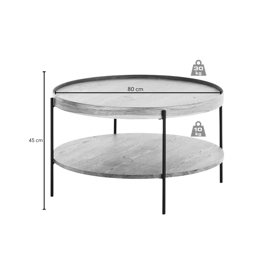 Mesa de centro FURNI em carvalho