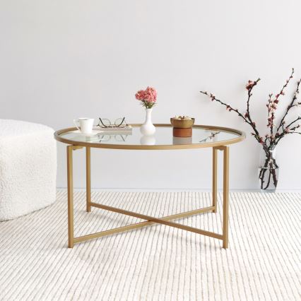 Mesa de centro GOLD SUN 40x83 cm dourado