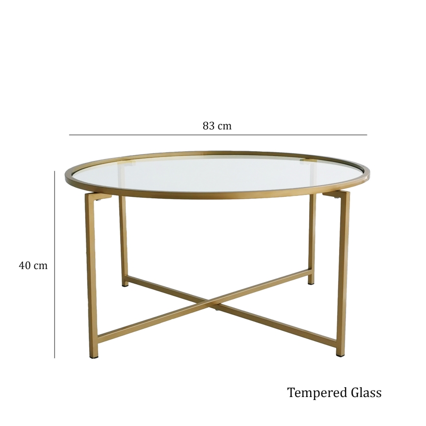 Mesa de centro GOLD SUN 40x83 cm dourado