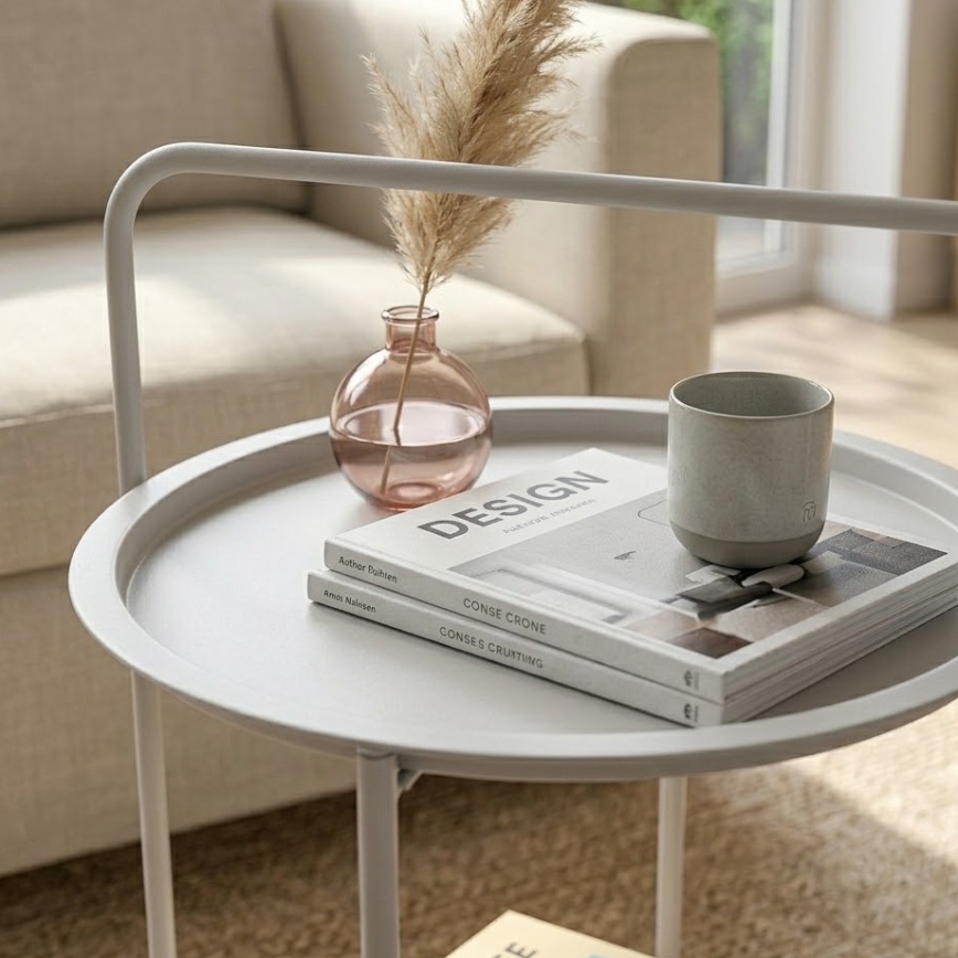 Mesa de centro HAGE 50x66 cm branca