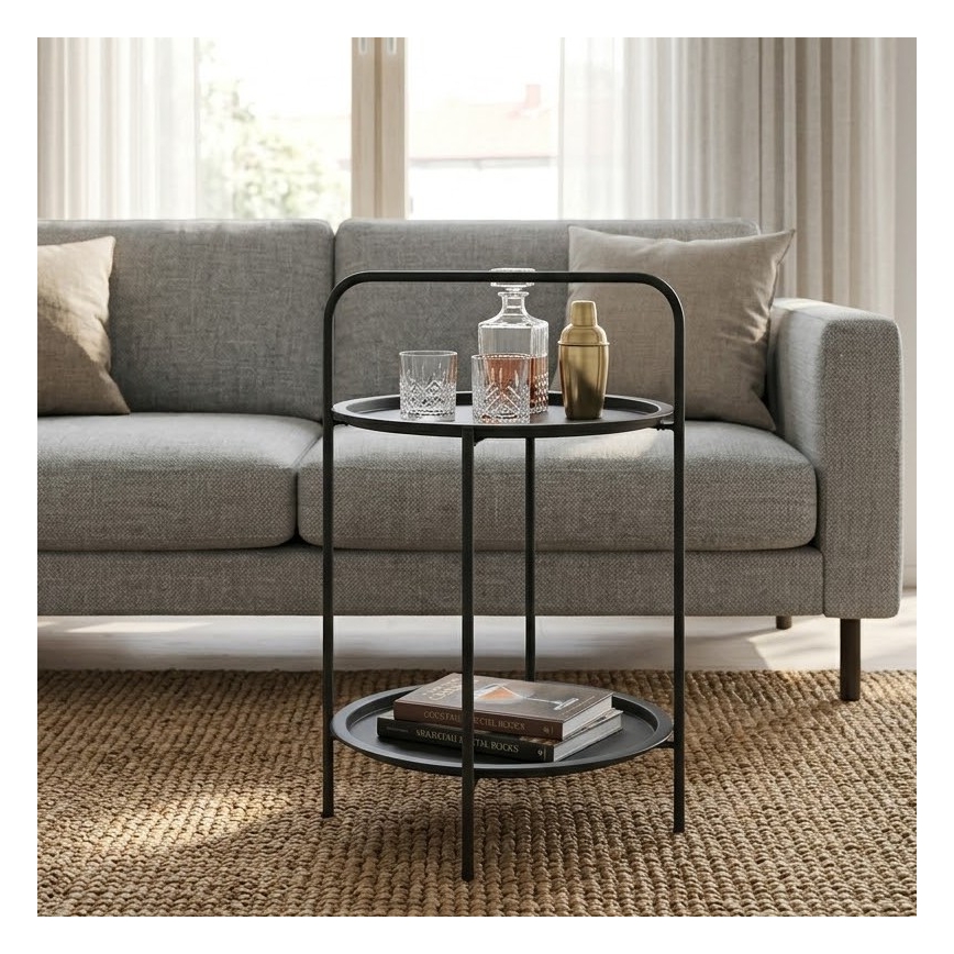Mesa de centro HAGE 50x66 cm preta