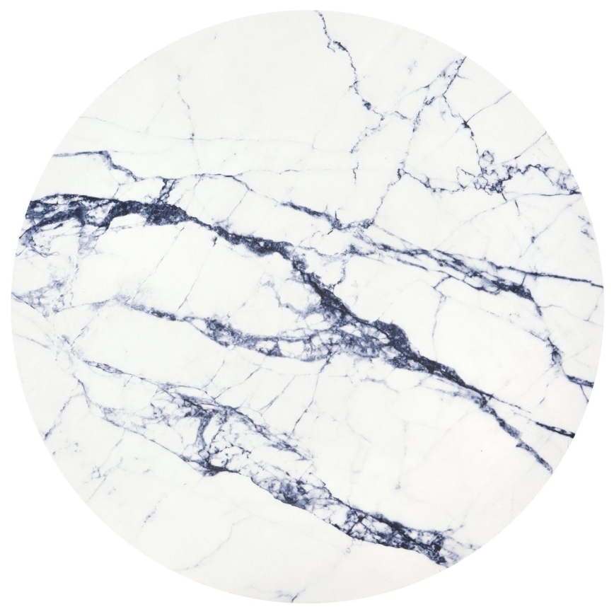 Mesa de centro HARISSA 41x42 cm preto/branco decoração em mármore