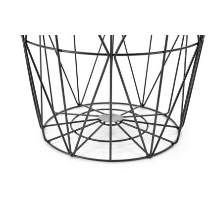 Mesa de centro HARISSA 41x42 cm preto/branco decoração em mármore