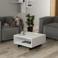 Mesa de centro HOLA 32x60 cm branco/preto