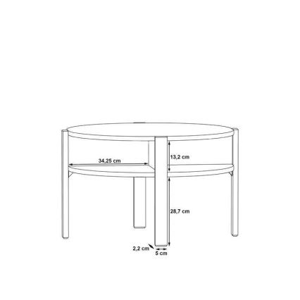 Mesa de centro INAR castanha