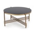 Mesa de centro ISMENA 41x80 cm dourado/preto