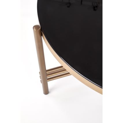 Mesa de centro ISMENA 41x80 cm dourado/preto