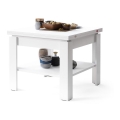 Mesa de centro/jantar extensível com prateleira de arrumação LIA branco