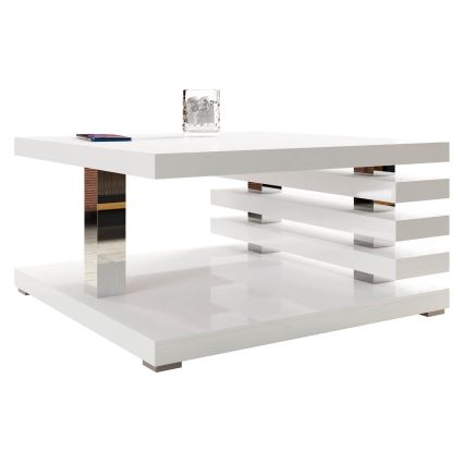 Mesa de centro KYOTO 31x60 cm branco brilhante