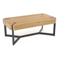 Mesa de centro LAVIDA 43x110 cm carvalho dourado/preto