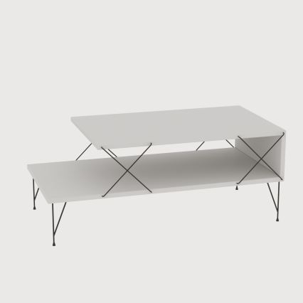 Mesa de centro LOIRE 40x100 cm branco