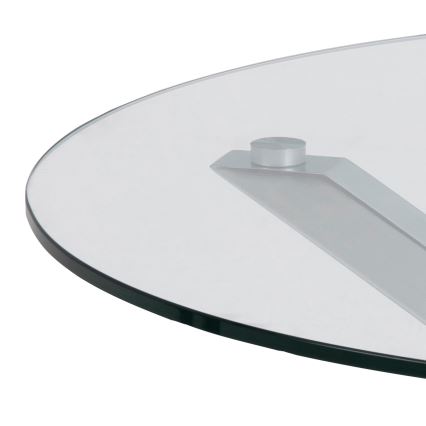 Mesa de centro LUCA 82 cm transparente/prateada