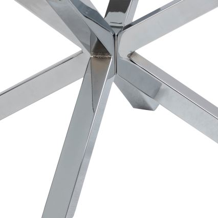 Mesa de centro LUCA 82 cm transparente/prateada