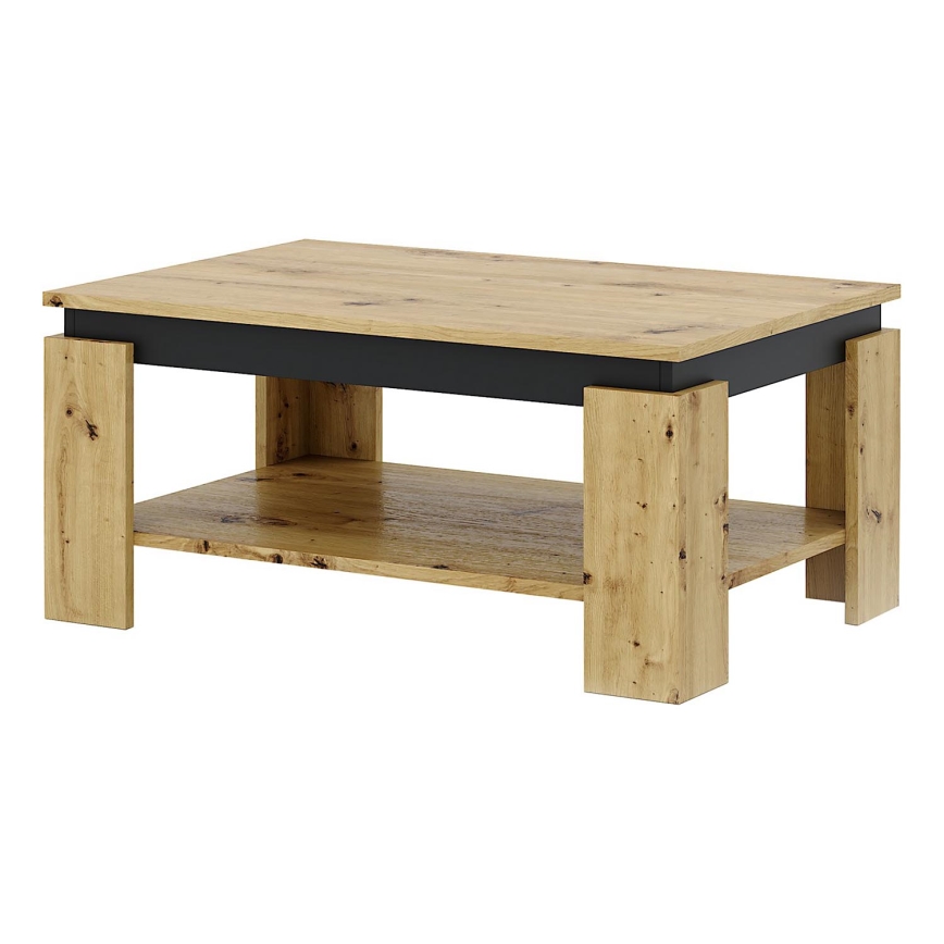 Mesa de centro LUNO carvalho artisan/preta