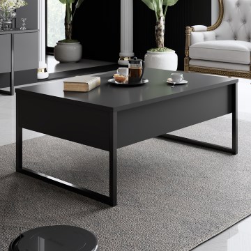 Mesa de centro LUXE 40x90 cm antracite/preto