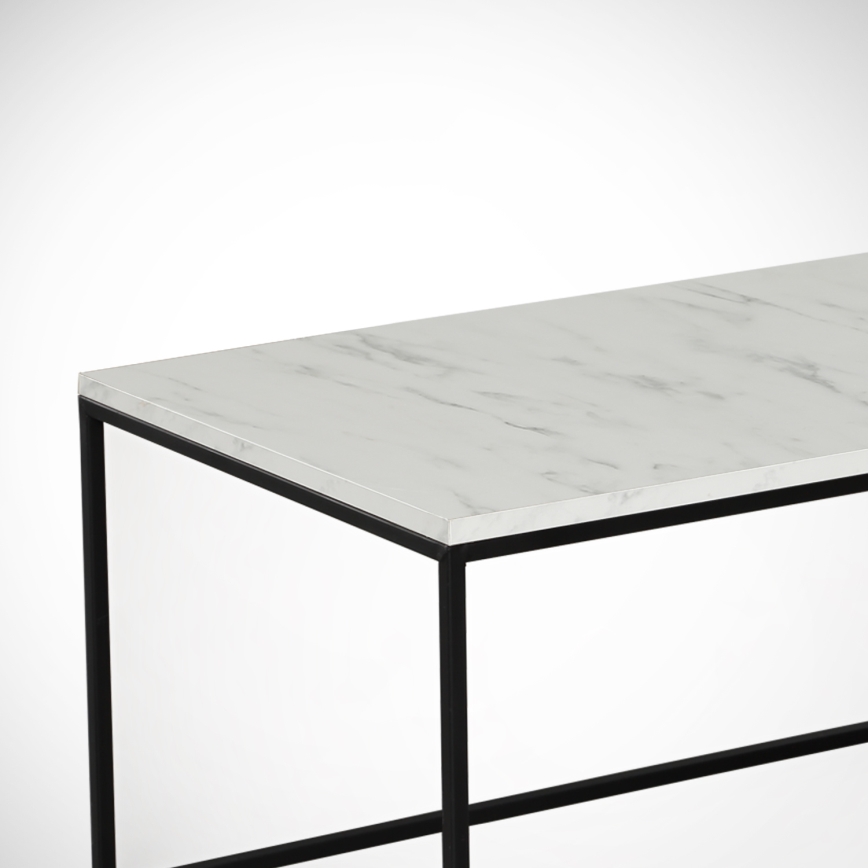 Mesa de centro MARMO 43x95 cm preto/branco