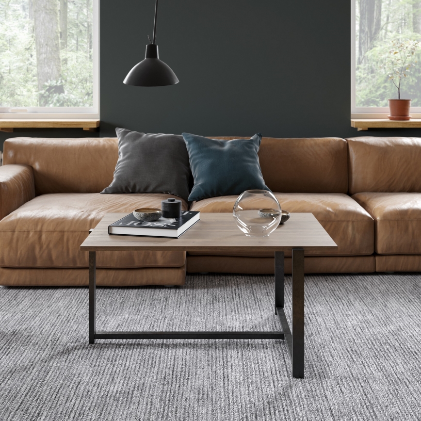 Mesa de centro MERIDETHS 45x92 cm castanho/preto